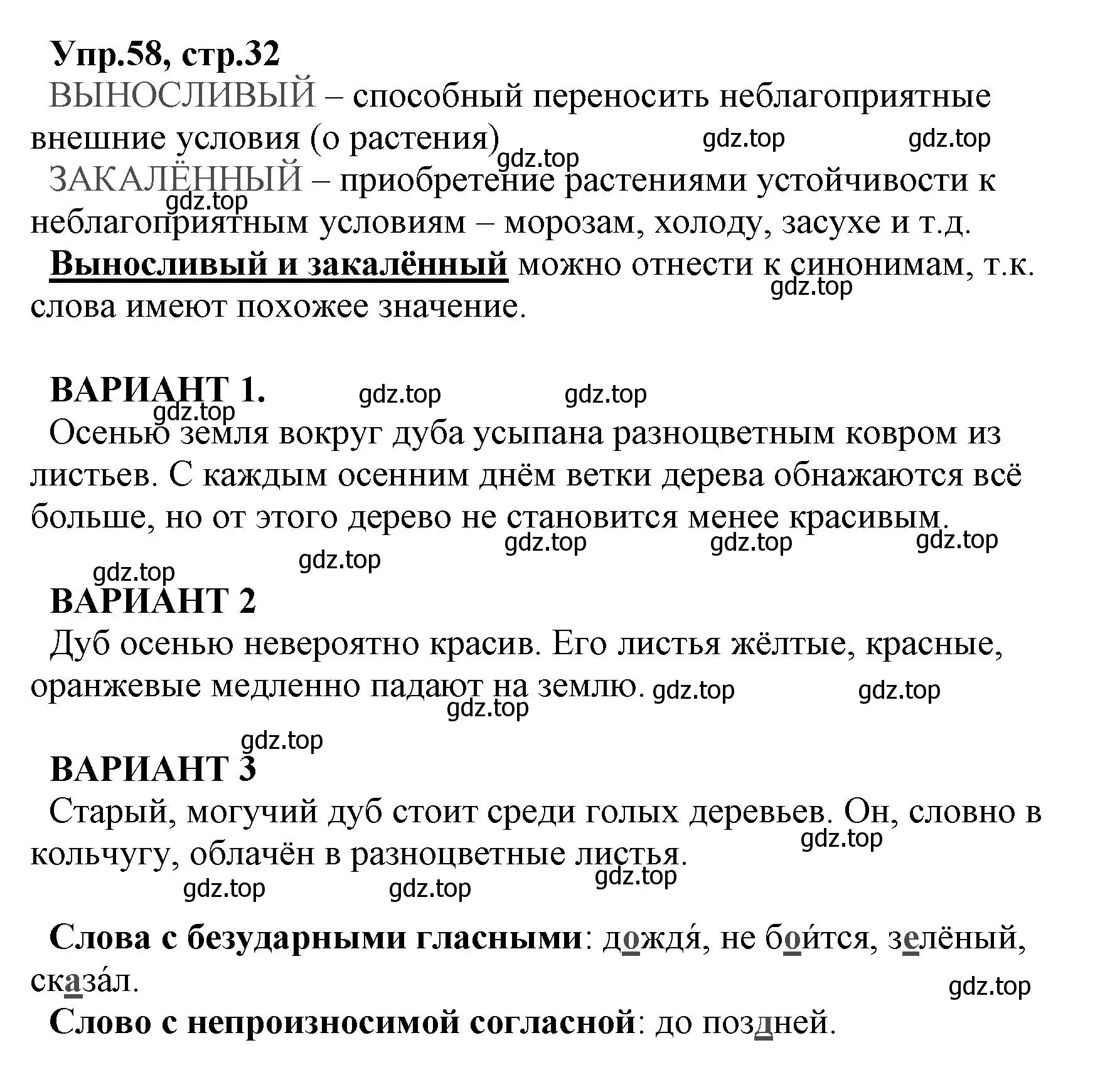 Решение номер 58 (страница 32) гдз по русскому языку 2 класс Климанова, Бабушкина, учебник 2 часть