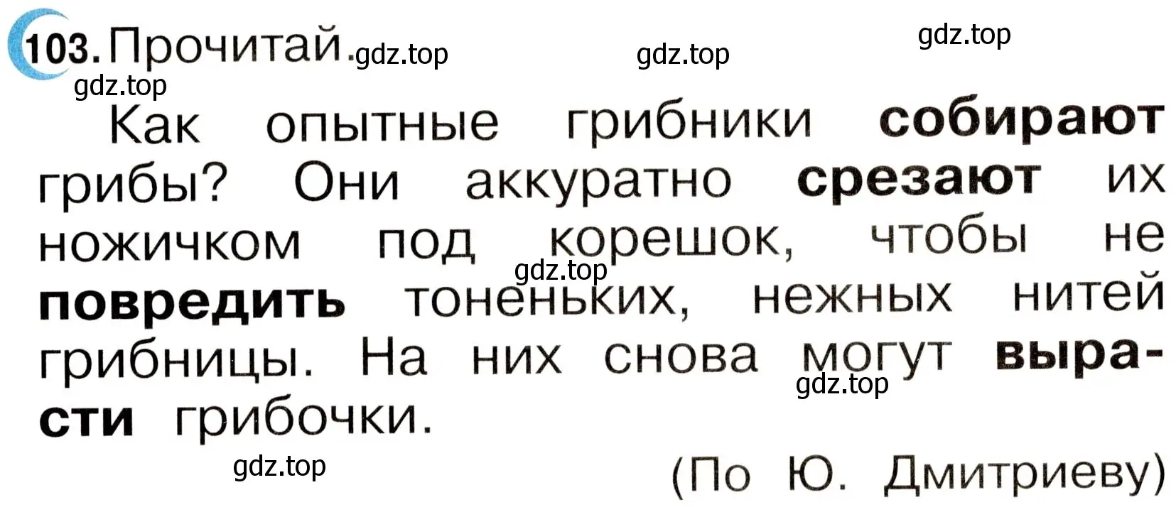 Условие номер 103 (страница 61) гдз по русскому языку 2 класс Рамзаева, Савинкина, рабочая тетрадь