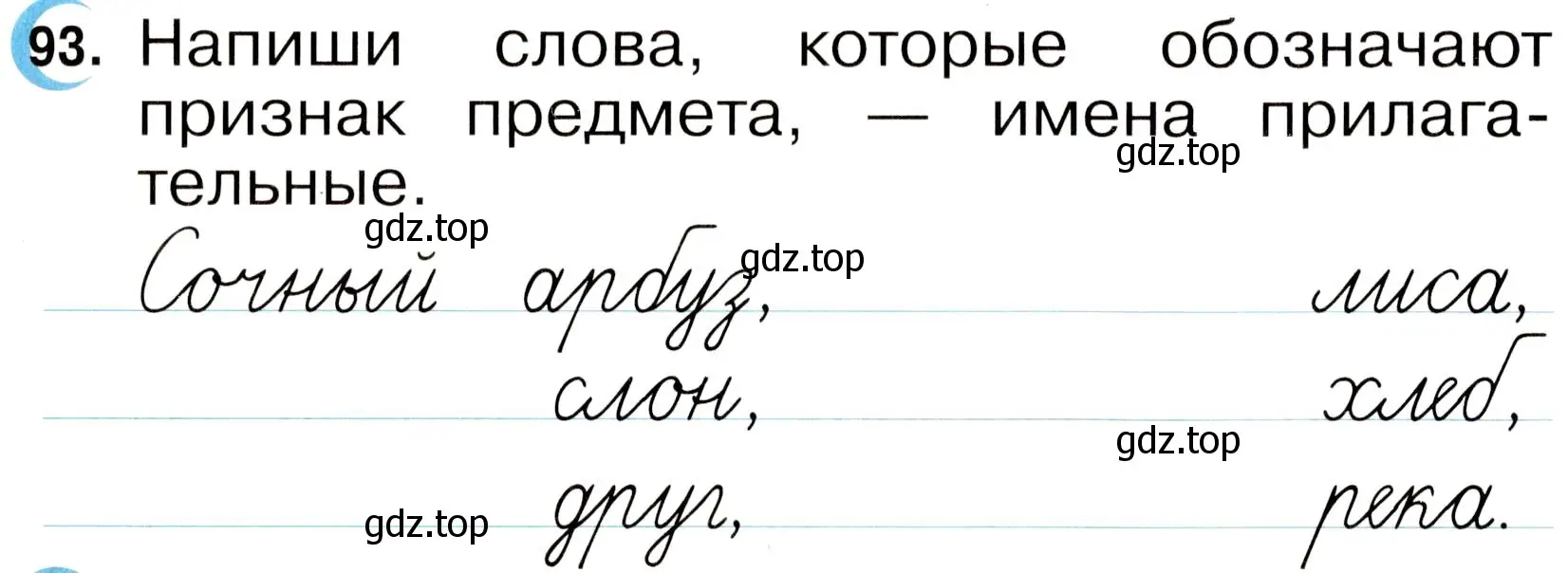 Условие номер 93 (страница 56) гдз по русскому языку 2 класс Рамзаева, Савинкина, рабочая тетрадь