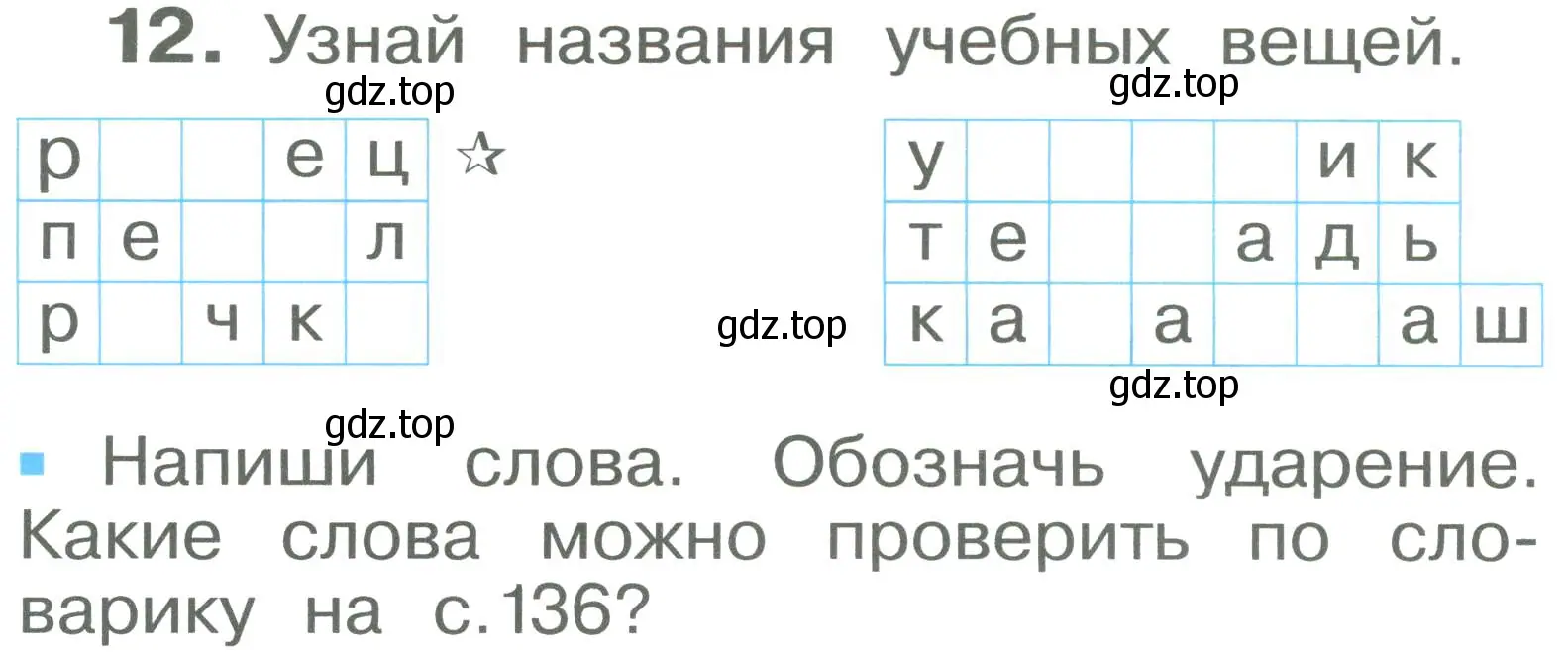 Условие номер 12 (страница 10) гдз по русскому языку 2 класс Рамзаева, Савельева, учебник 1 часть