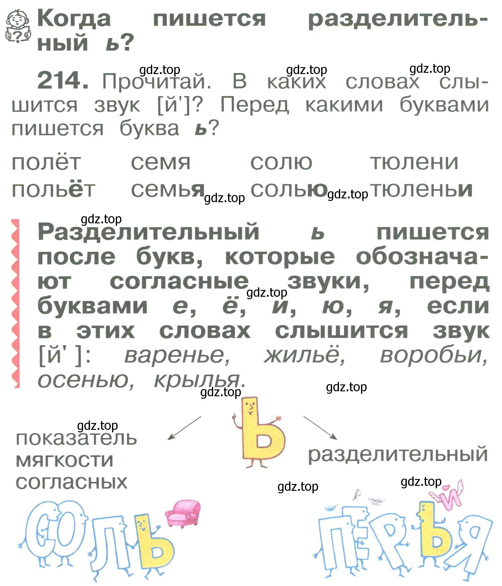 Условие номер 214 (страница 128) гдз по русскому языку 2 класс Рамзаева, Савельева, учебник 1 часть