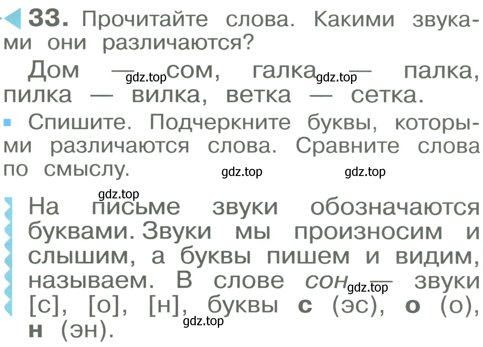 Условие номер 33 (страница 21) гдз по русскому языку 2 класс Рамзаева, Савельева, учебник 1 часть