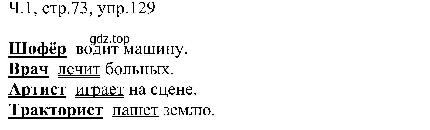 Решение номер 129 (страница 73) гдз по русскому языку 2 класс Рамзаева, Савельева, учебник 1 часть