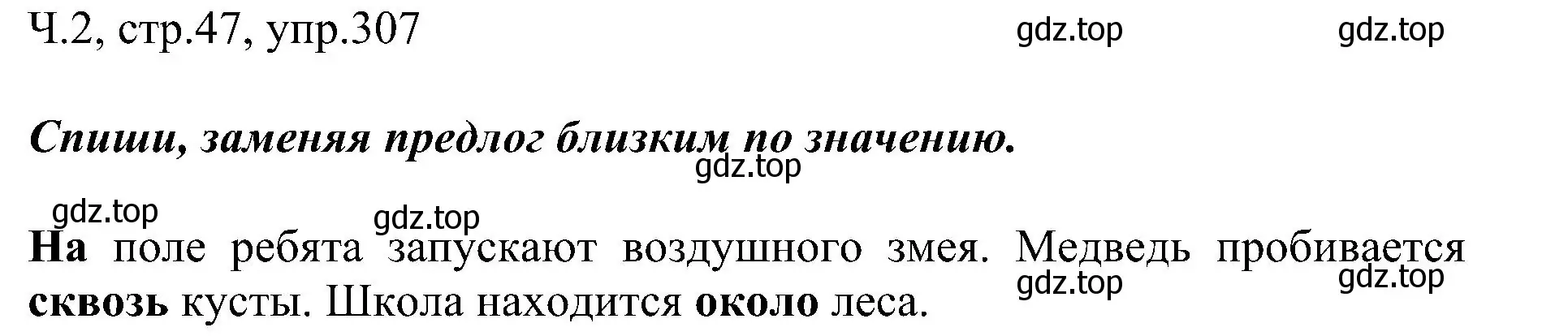 Решение номер 307 (страница 47) гдз по русскому языку 2 класс Рамзаева, Савельева, учебник 2 часть