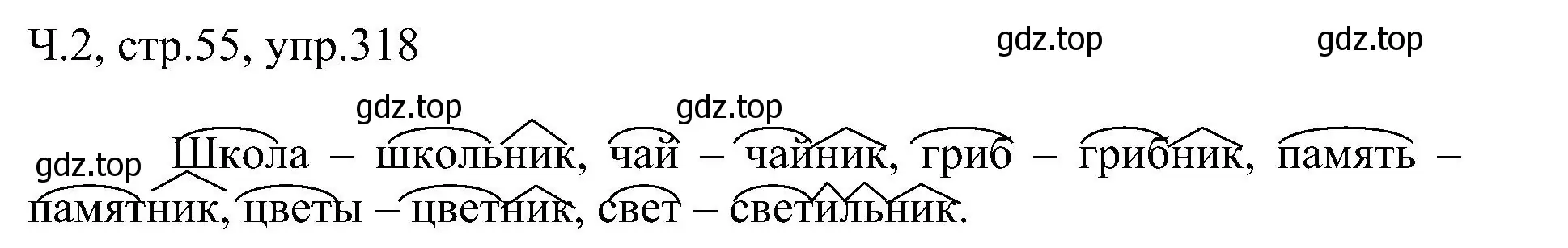 Решение номер 318 (страница 55) гдз по русскому языку 2 класс Рамзаева, Савельева, учебник 2 часть