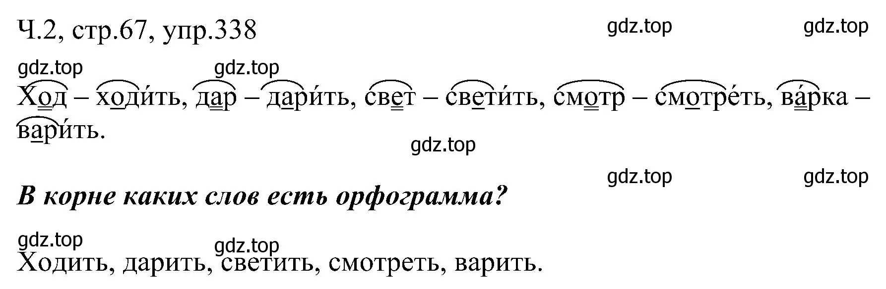 Решение номер 338 (страница 67) гдз по русскому языку 2 класс Рамзаева, Савельева, учебник 2 часть