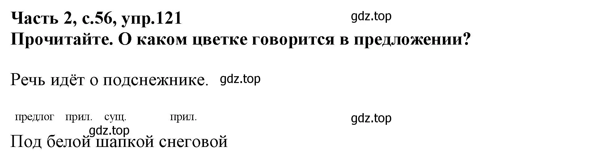 Решение номер 121 (страница 56) гдз по русскому языку 3 класс Канакина, рабочая тетрадь 2 часть