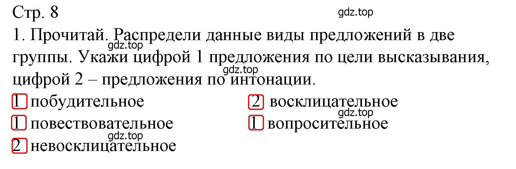 Решение номер 1 (страница 8) гдз по русскому языку 3 класс Канакина, тетрадь учебных достижений