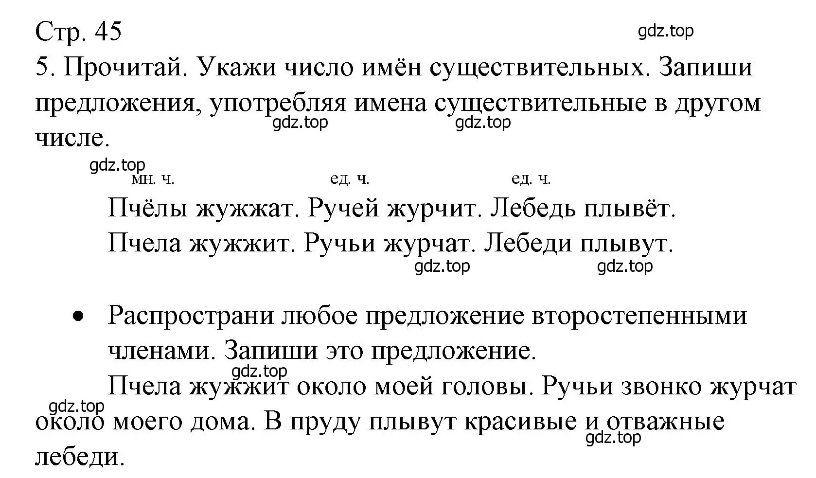 Решение номер 5 (страница 45) гдз по русскому языку 3 класс Канакина, тетрадь учебных достижений