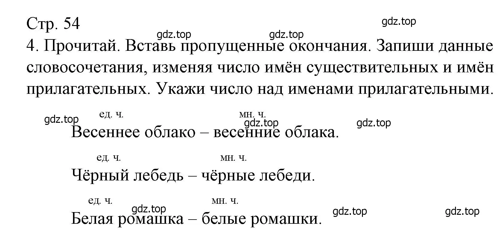 Решение номер 4 (страница 54) гдз по русскому языку 3 класс Канакина, тетрадь учебных достижений