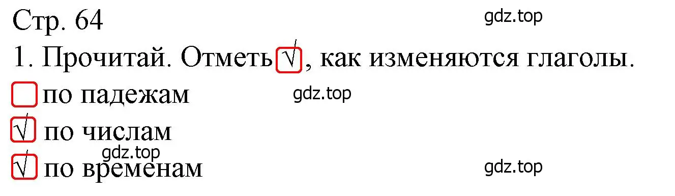 Решение номер 1 (страница 64) гдз по русскому языку 3 класс Канакина, тетрадь учебных достижений