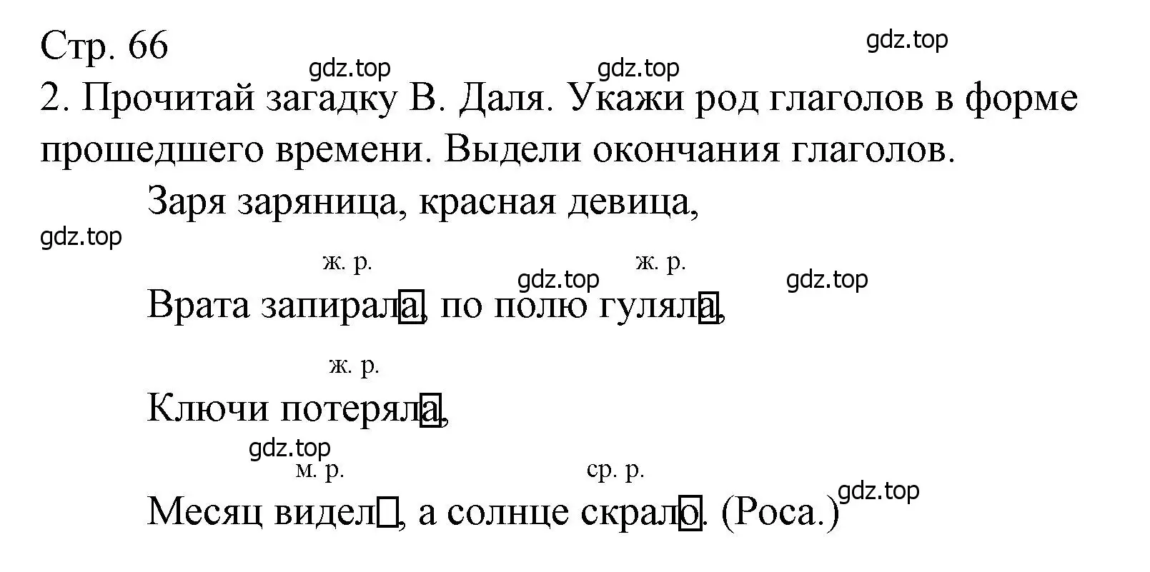 Решение номер 2 (страница 66) гдз по русскому языку 3 класс Канакина, тетрадь учебных достижений