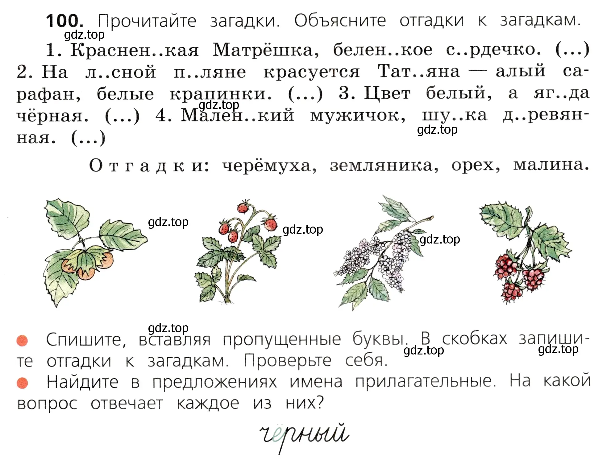 Условие номер 100 (страница 57) гдз по русскому языку 3 класс Канакина, Горецкий, учебник 1 часть