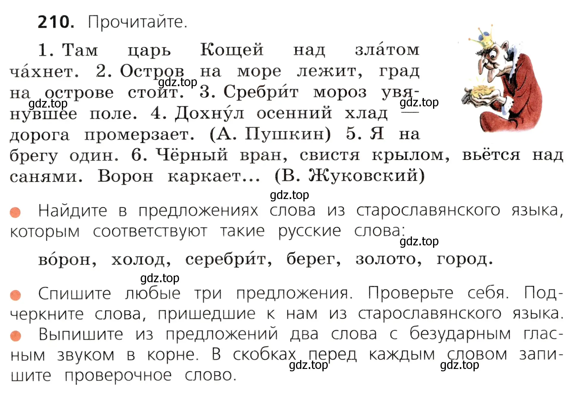 Условие номер 210 (страница 110) гдз по русскому языку 3 класс Канакина, Горецкий, учебник 1 часть