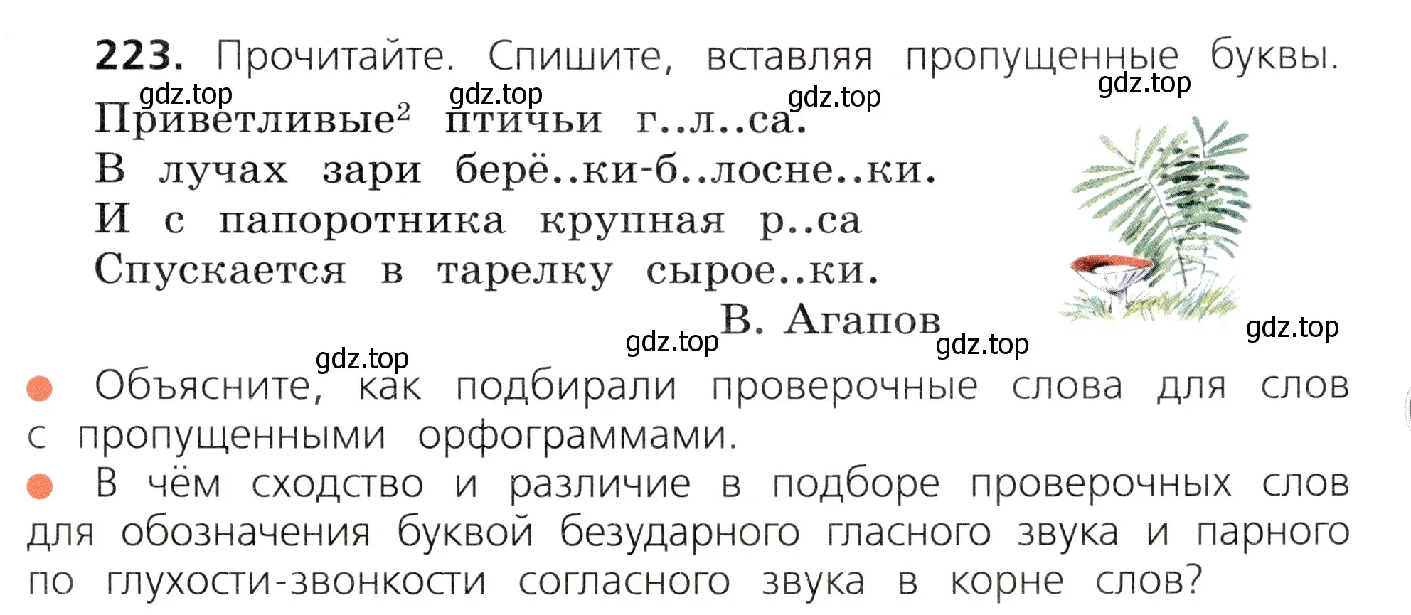 Условие номер 223 (страница 115) гдз по русскому языку 3 класс Канакина, Горецкий, учебник 1 часть