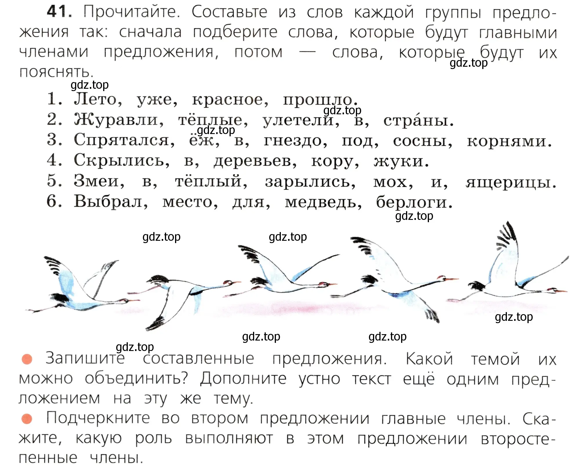 Условие номер 41 (страница 28) гдз по русскому языку 3 класс Канакина, Горецкий, учебник 1 часть