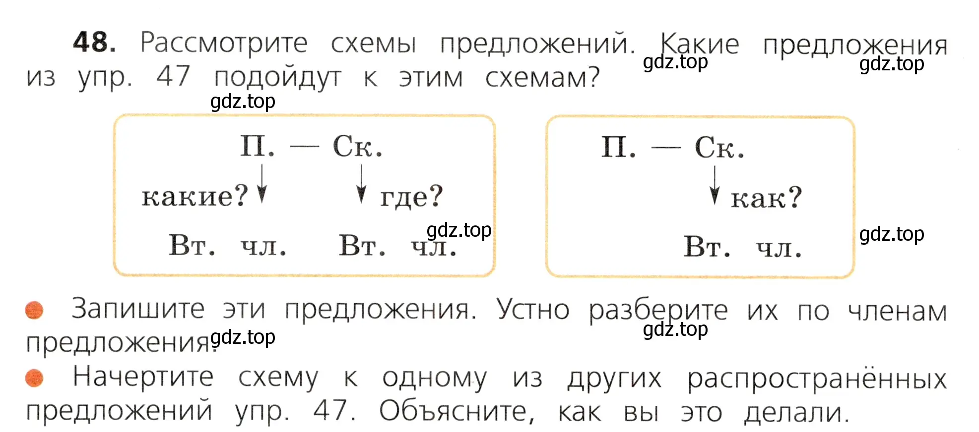 Условие номер 48 (страница 30) гдз по русскому языку 3 класс Канакина, Горецкий, учебник 1 часть