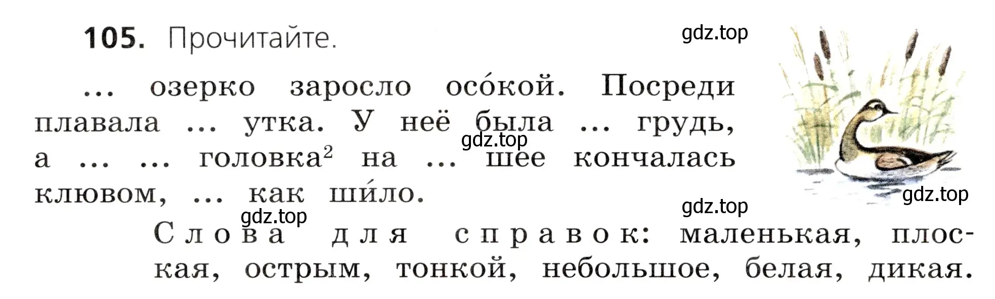 Условие номер 105 (страница 62) гдз по русскому языку 3 класс Канакина, Горецкий, учебник 2 часть