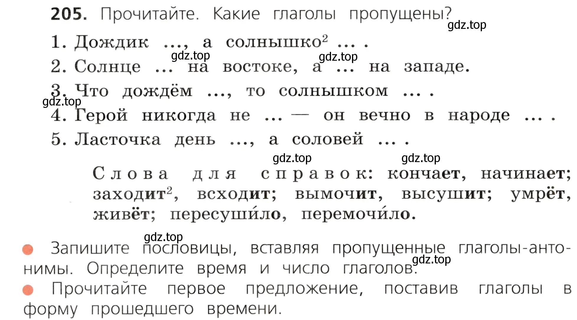 Условие номер 205 (страница 116) гдз по русскому языку 3 класс Канакина, Горецкий, учебник 2 часть