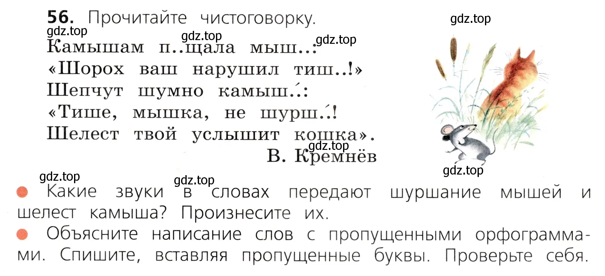 Условие номер 56 (страница 33) гдз по русскому языку 3 класс Канакина, Горецкий, учебник 2 часть