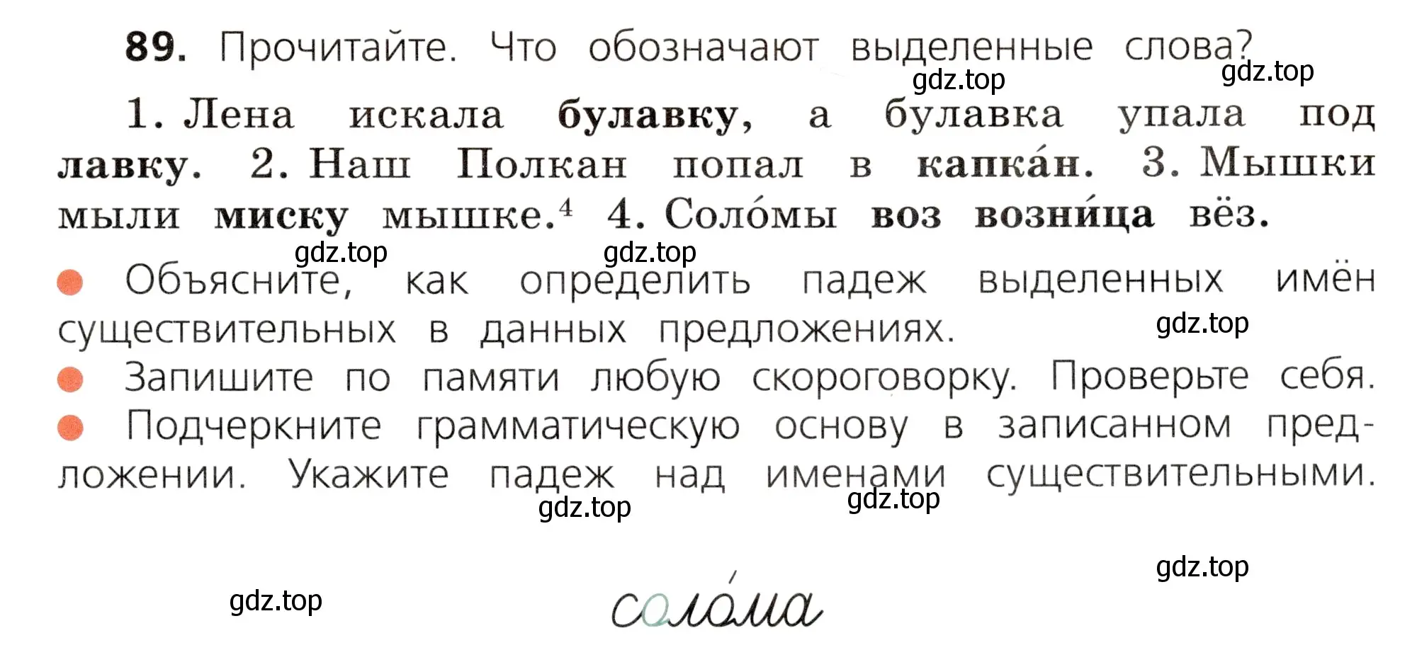 Условие номер 89 (страница 49) гдз по русскому языку 3 класс Канакина, Горецкий, учебник 2 часть