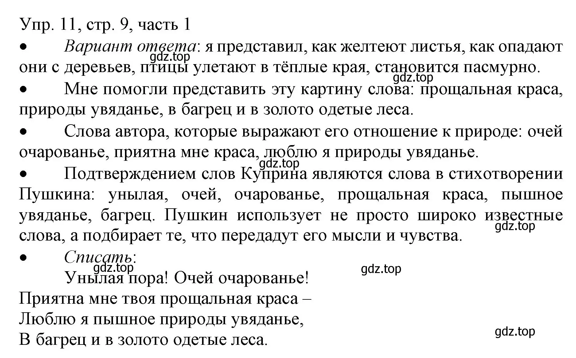 Решение номер 11 (страница 9) гдз по русскому языку 3 класс Канакина, Горецкий, учебник 1 часть