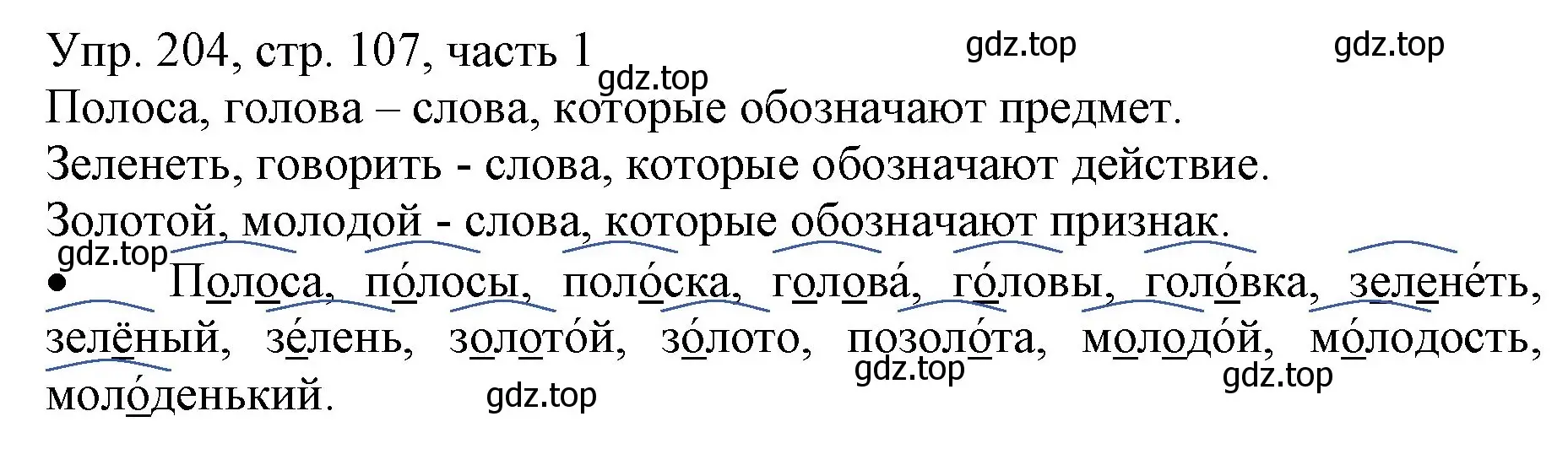 Решение номер 204 (страница 107) гдз по русскому языку 3 класс Канакина, Горецкий, учебник 1 часть