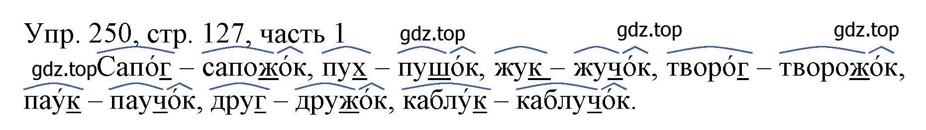 Решение номер 250 (страница 127) гдз по русскому языку 3 класс Канакина, Горецкий, учебник 1 часть