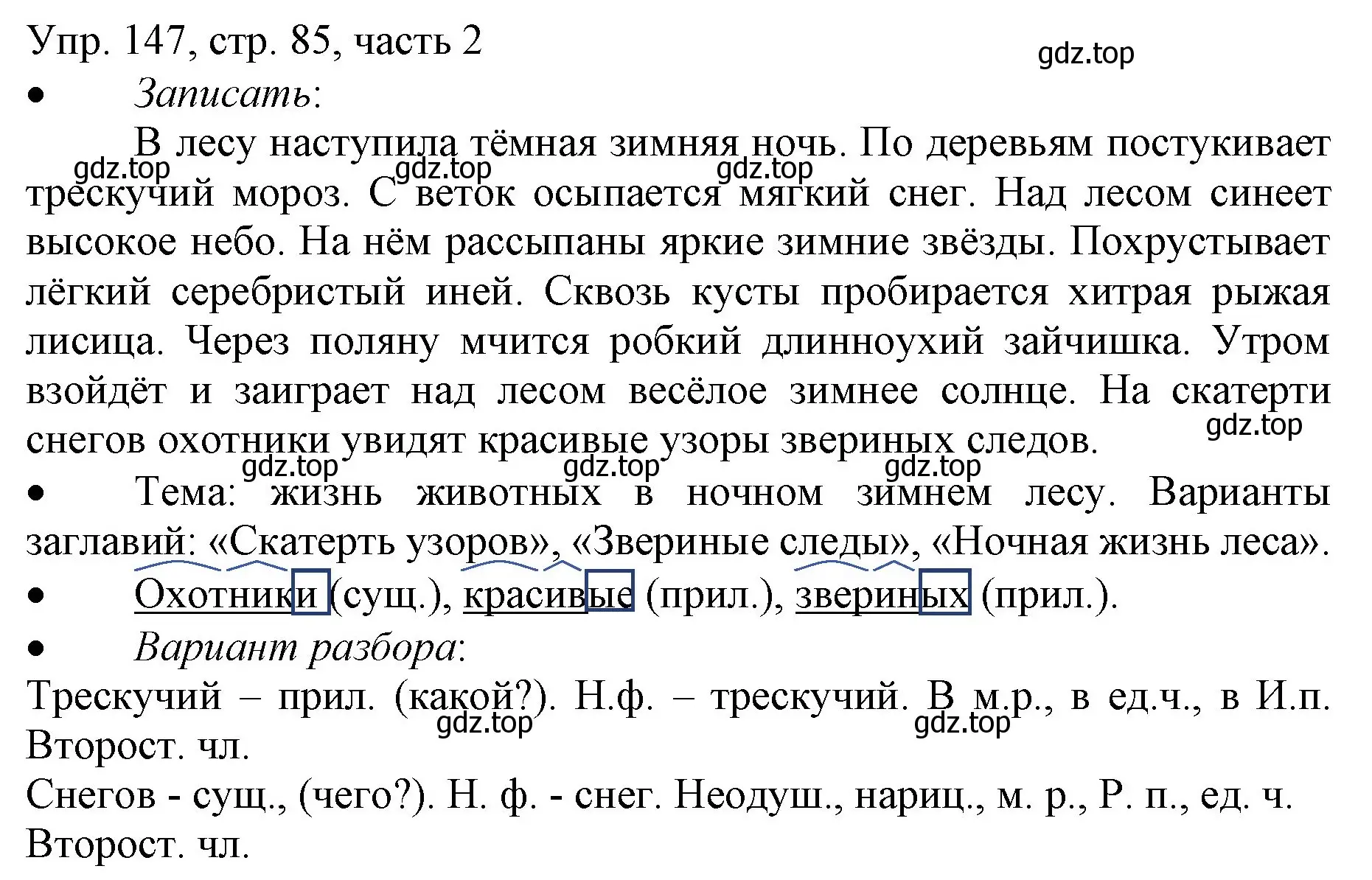 Решение номер 147 (страница 85) гдз по русскому языку 3 класс Канакина, Горецкий, учебник 2 часть