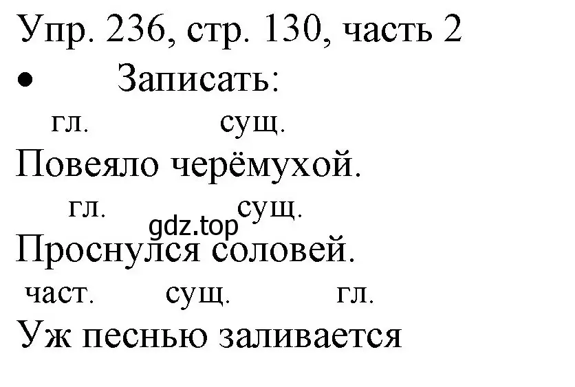 Решение номер 236 (страница 130) гдз по русскому языку 3 класс Канакина, Горецкий, учебник 2 часть