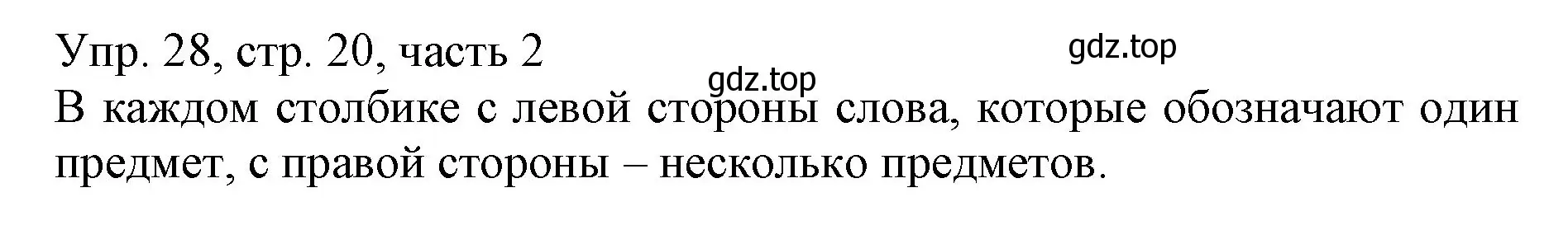 Решение номер 28 (страница 20) гдз по русскому языку 3 класс Канакина, Горецкий, учебник 2 часть