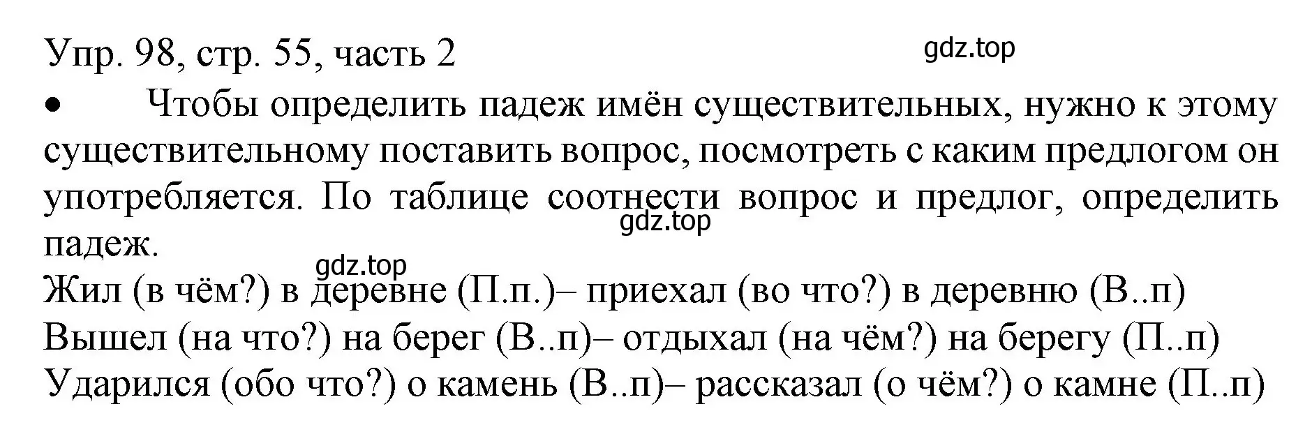 Решение номер 98 (страница 55) гдз по русскому языку 3 класс Канакина, Горецкий, учебник 2 часть