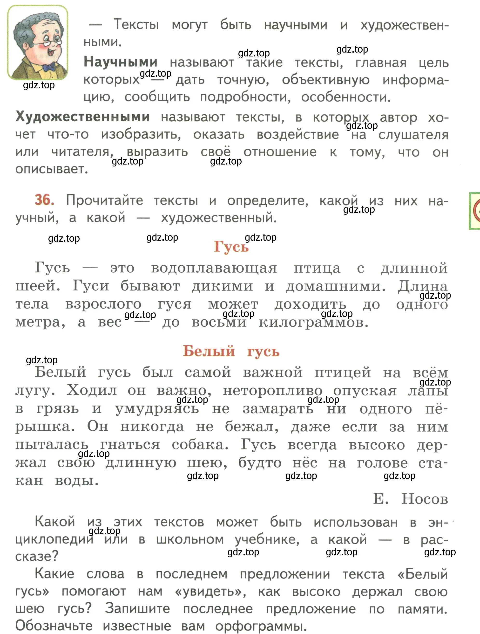 Условие номер 36 (страница 29) гдз по русскому языку 3 класс Климанова, Бабушкина, учебник 1 часть