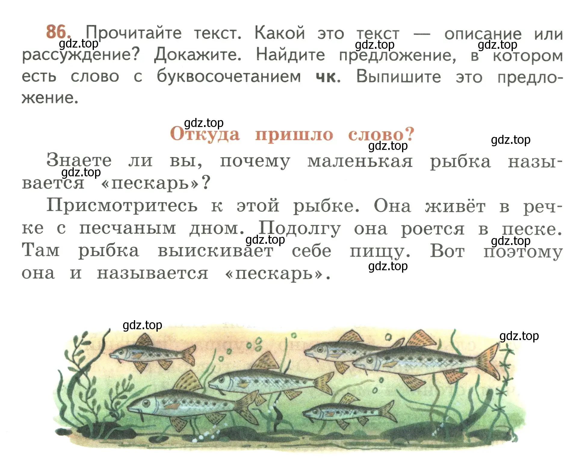 Условие номер 86 (страница 56) гдз по русскому языку 3 класс Климанова, Бабушкина, учебник 1 часть