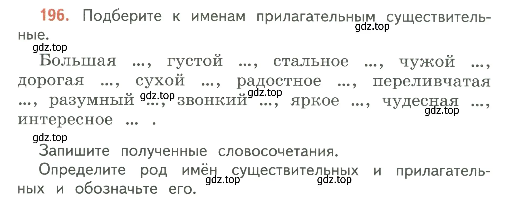 Условие номер 196 (страница 115) гдз по русскому языку 3 класс Климанова, Бабушкина, учебник 2 часть