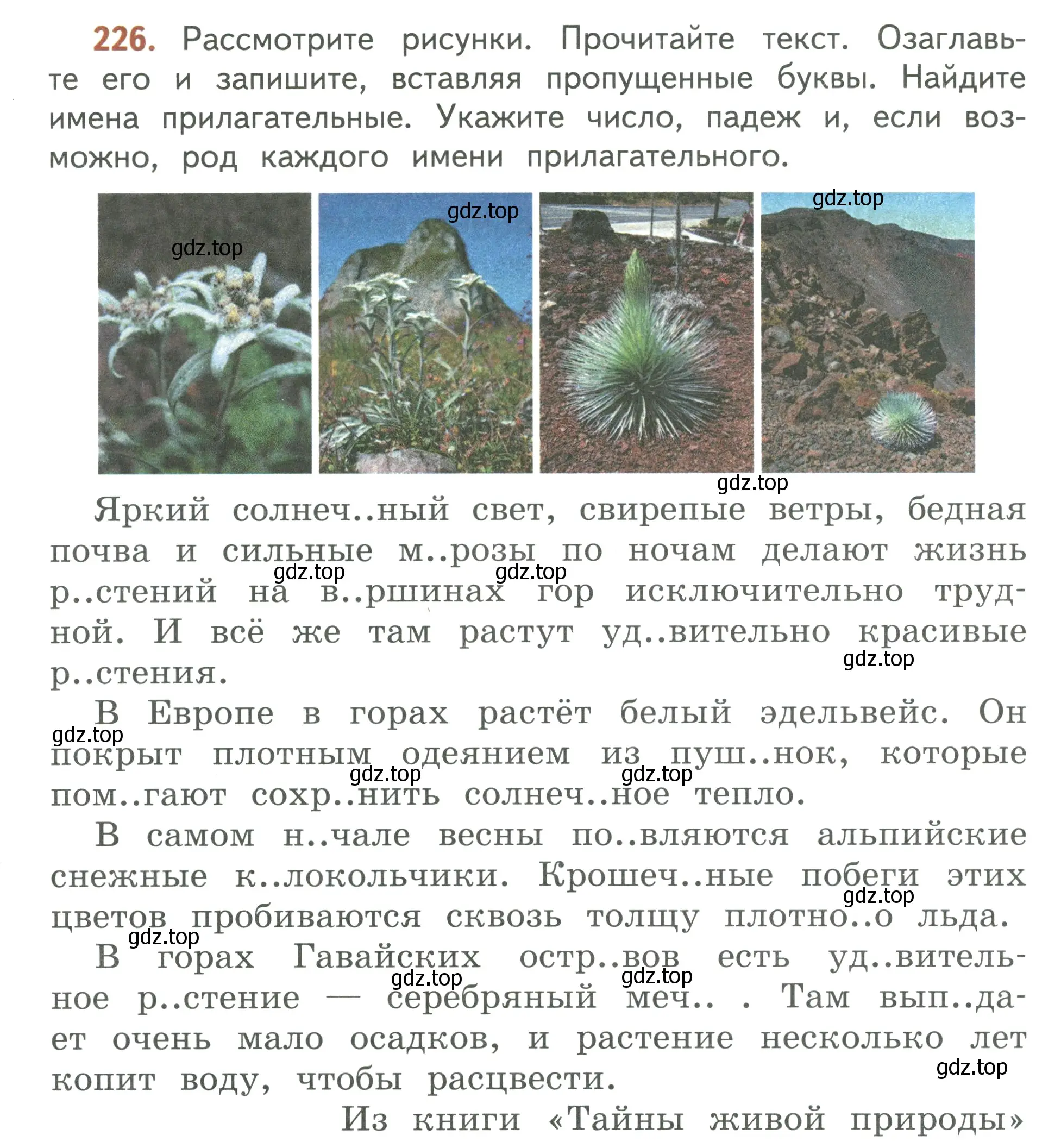 Условие номер 226 (страница 130) гдз по русскому языку 3 класс Климанова, Бабушкина, учебник 2 часть