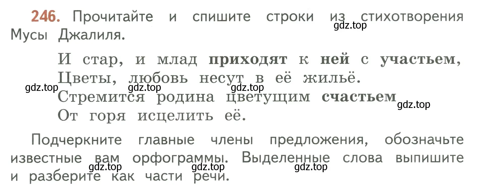 Условие номер 246 (страница 146) гдз по русскому языку 3 класс Климанова, Бабушкина, учебник 2 часть