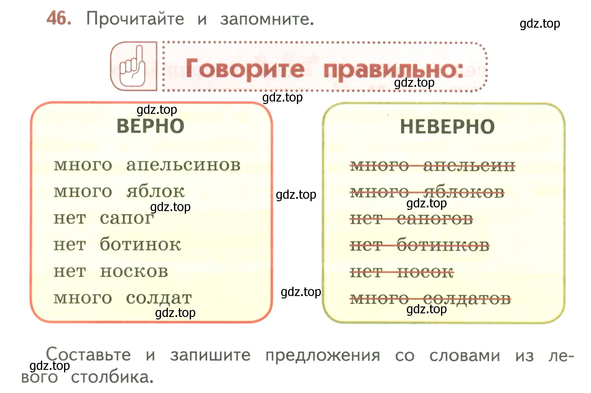 Условие номер 46 (страница 28) гдз по русскому языку 3 класс Климанова, Бабушкина, учебник 2 часть