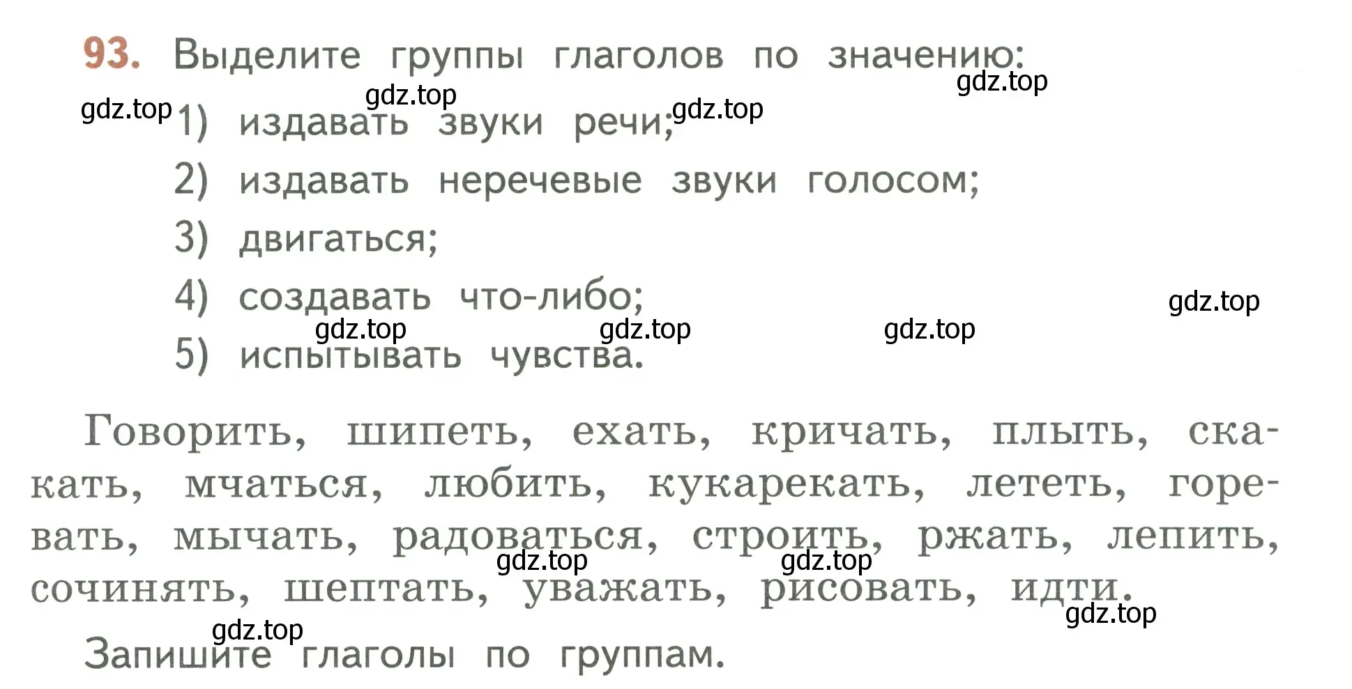 Условие номер 93 (страница 57) гдз по русскому языку 3 класс Климанова, Бабушкина, учебник 2 часть