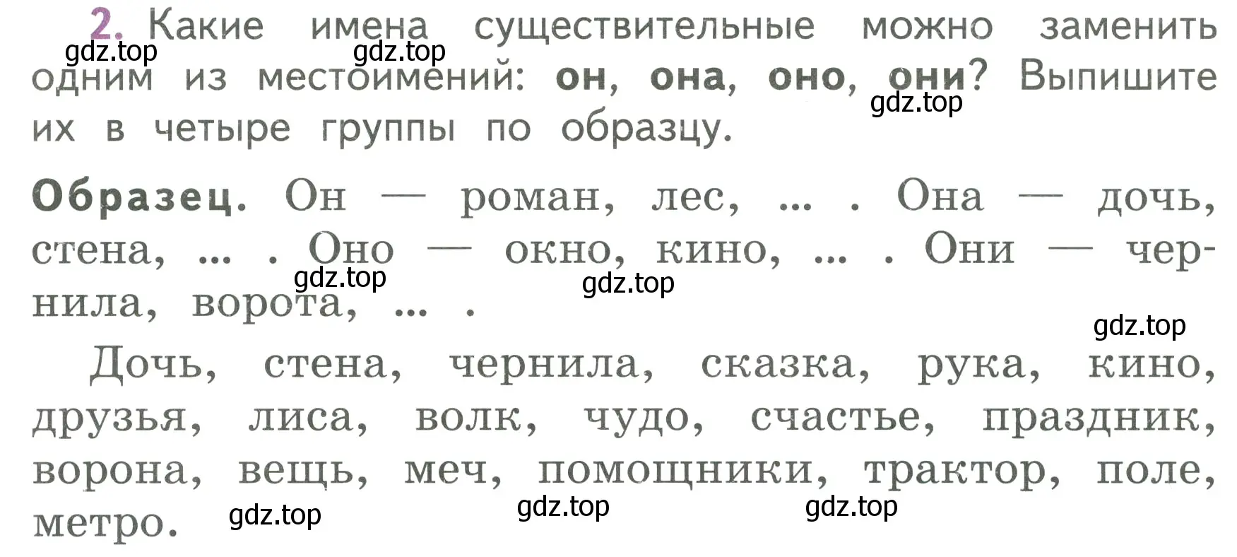 Условие номер 2 (страница 54) гдз по русскому языку 3 класс Климанова, Бабушкина, учебник 2 часть