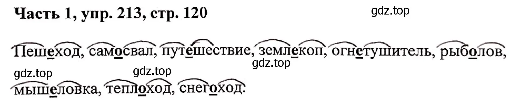 Решение номер 213 (страница 120) гдз по русскому языку 3 класс Климанова, Бабушкина, учебник 1 часть