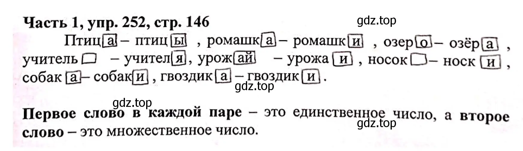 Решение номер 252 (страница 146) гдз по русскому языку 3 класс Климанова, Бабушкина, учебник 1 часть