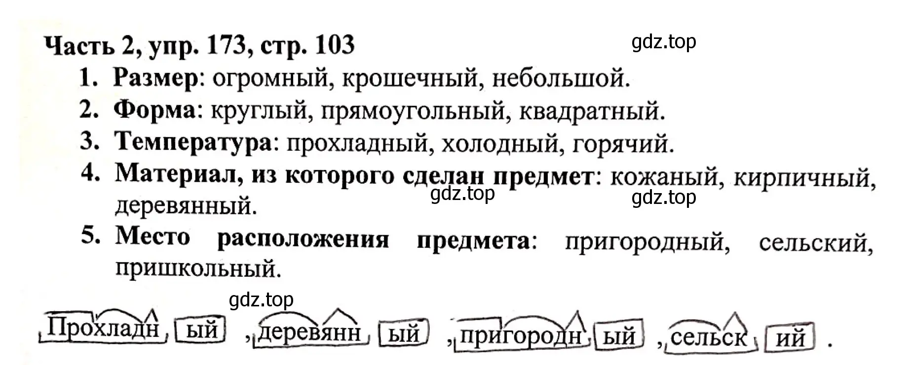 Решение номер 173 (страница 103) гдз по русскому языку 3 класс Климанова, Бабушкина, учебник 2 часть