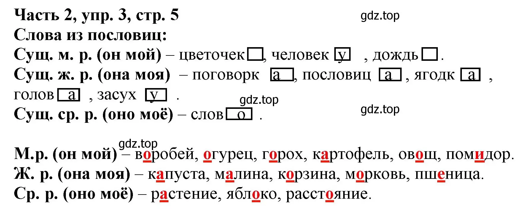 Решение номер 3 (страница 5) гдз по русскому языку 3 класс Климанова, Бабушкина, учебник 2 часть