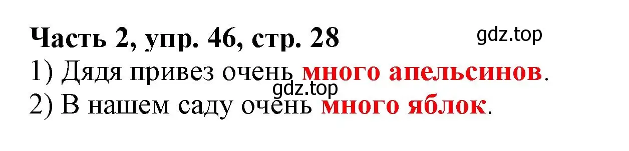 Решение номер 46 (страница 28) гдз по русскому языку 3 класс Климанова, Бабушкина, учебник 2 часть