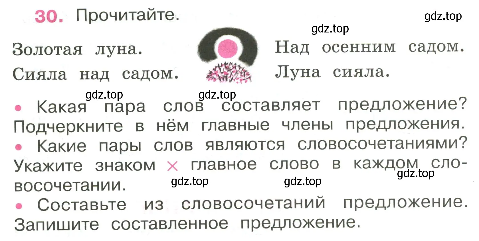 Условие номер 30 (страница 16) гдз по русскому языку 4 класс Канакина, рабочая тетрадь 1 часть