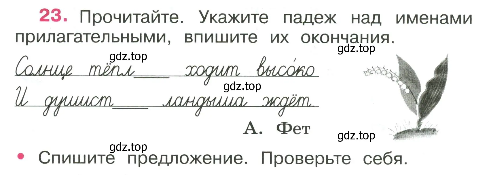 Условие номер 23 (страница 11) гдз по русскому языку 4 класс Канакина, рабочая тетрадь 2 часть