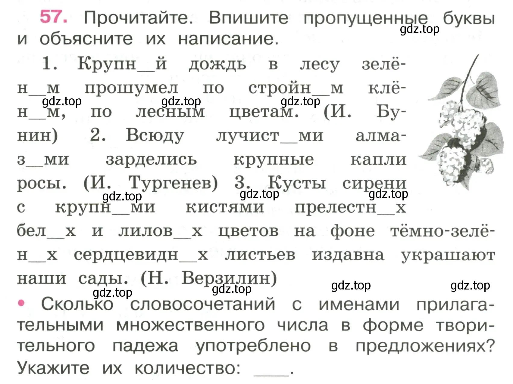 Условие номер 57 (страница 25) гдз по русскому языку 4 класс Канакина, рабочая тетрадь 2 часть