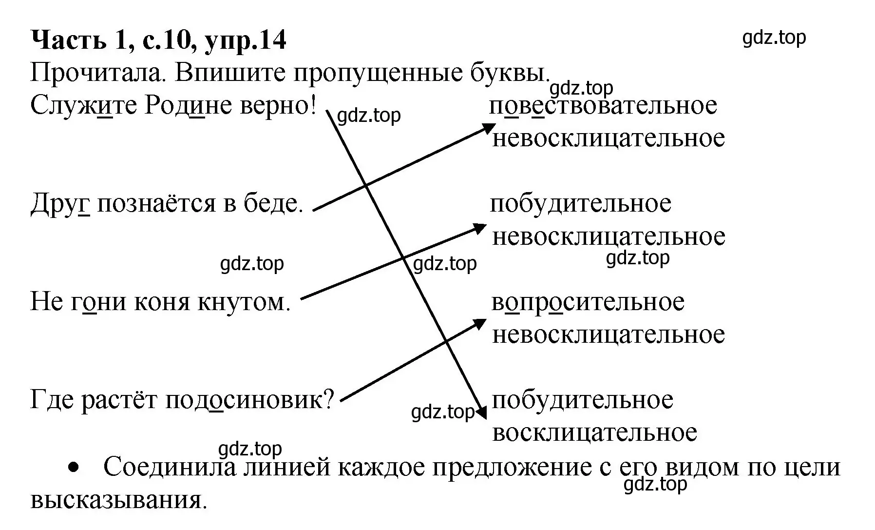 Решение номер 14 (страница 10) гдз по русскому языку 4 класс Канакина, рабочая тетрадь 1 часть