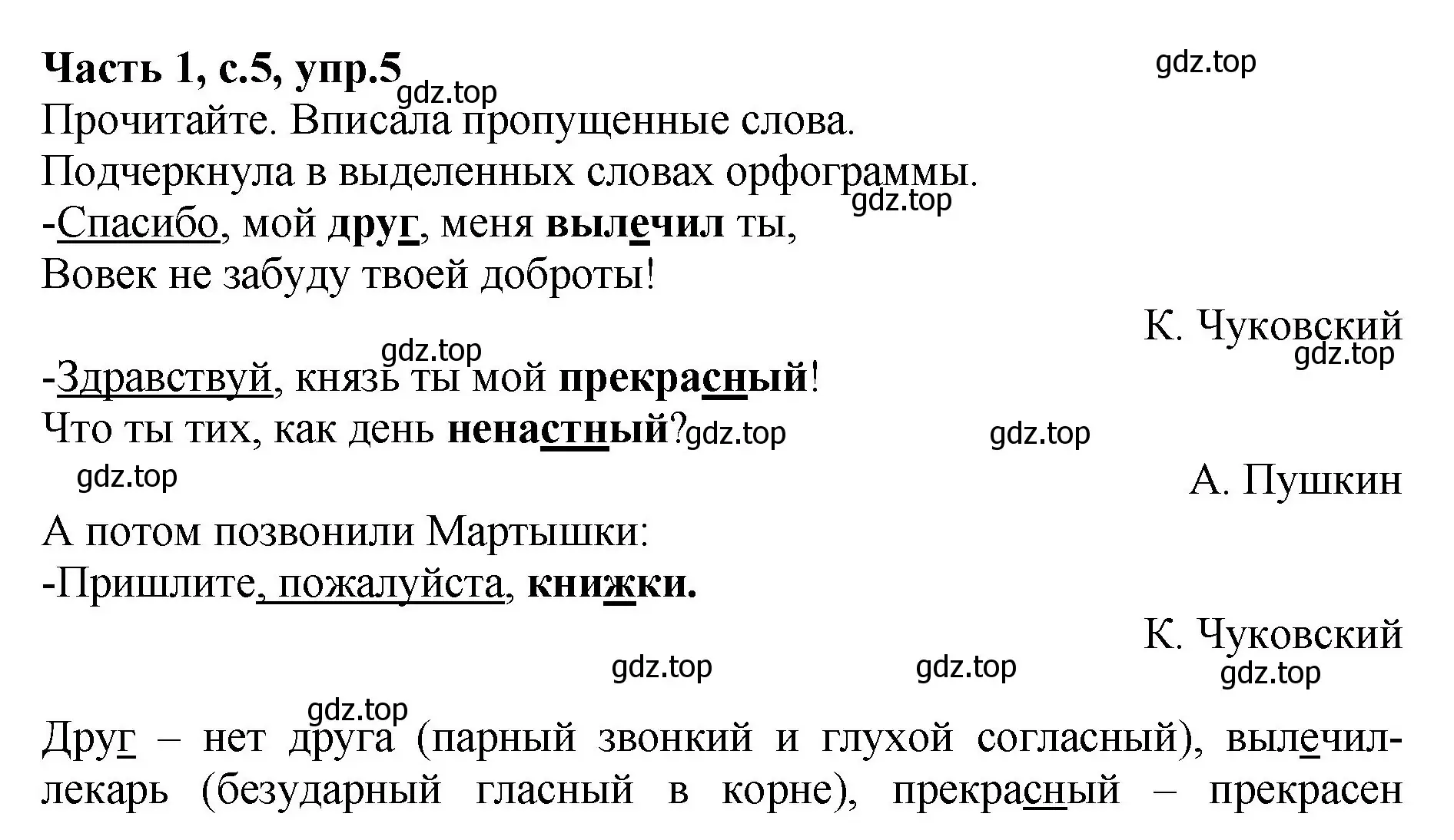 Решение номер 5 (страница 5) гдз по русскому языку 4 класс Канакина, рабочая тетрадь 1 часть